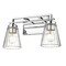 Z-Lite Lyna Vanity, 2-Light, 16 In.W x 6.5 In.L x 9 In.H, Chrome /Clear 823-2V-CH - alternate 8